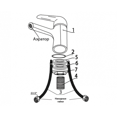 Смеситель для раковины Dart Смеситель для раковины Dart