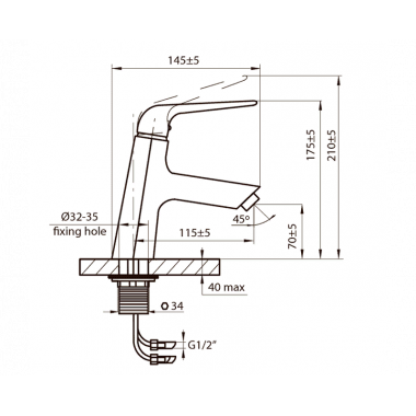 Смеситель для раковины Regia Смеситель для раковины Regia