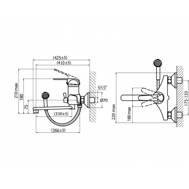 Смеситель для ванны MB next Смеситель для ванны MB next