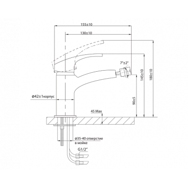 Смеситель для биде Warta Смеситель для биде Warta