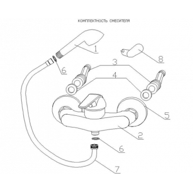Смеситель для душа Krona Смеситель для душа Krona