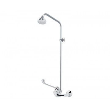 Смеситель локтевой медицинский для душа с жесткой стойкой