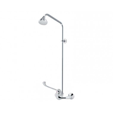 Смеситель локтевой медицинский для душа с жесткой стойкой Смеситель локтевой медицинский для душа с жесткой стойкой