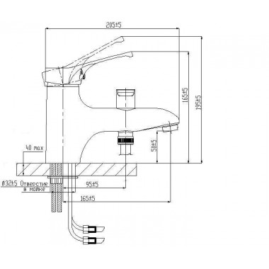 Врезной смеситель на борт ванны Rover Врезной смеситель на борт ванны Rover