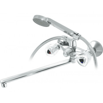 Смеситель для ванны Хром плоский излив