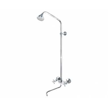 Душевая система с жесткой стойкой и изливом Ретро Душевая система с жесткой стойкой и изливом Ретро