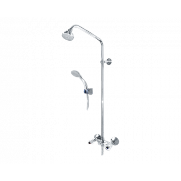 Душевая система с жесткой стойкой Хром