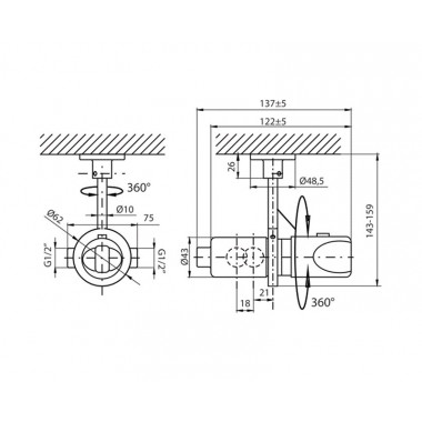 Термостатический регулятор температуры смешивания воды 1/2" Термостатический регулятор температуры смешивания воды 1/2"