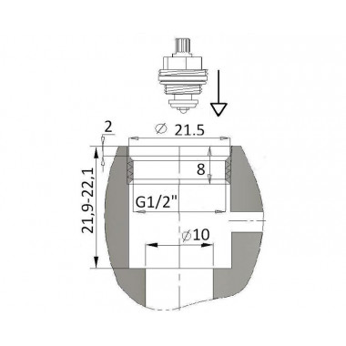 Кран-букса fluhs к смесителям резина Кран-букса fluhs к смесителям резина