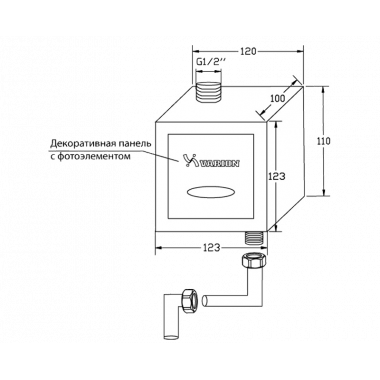 Кран для писсуара встроенный антивандальный Кран для писсуара встроенный антивандальный