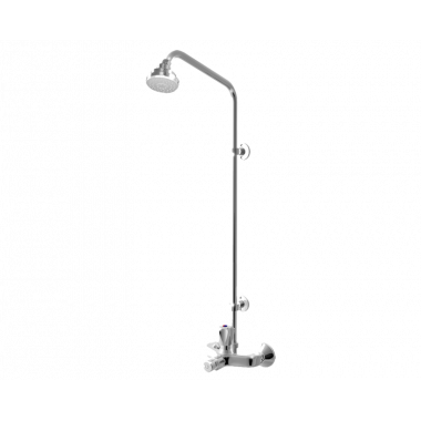 Нажимной порционный смеситель для душа с жесткой стойкой Нажимной порционный смеситель для душа с жесткой стойкой
