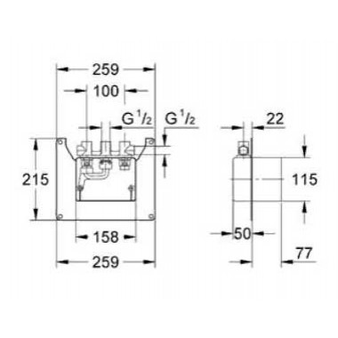 Монтажный ящик Grohe Contromix 36122000 Монтажный ящик Grohe Contromix 36122000