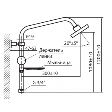 Душевой комплект ЛЕДА ПЛЮС Душевой комплект ЛЕДА ПЛЮС