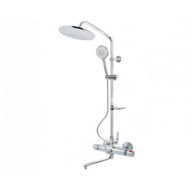 Смеситель Самсон с жесткой душевой стойкой и гибким шлангом Смеситель Самсон с жесткой душевой стойкой и гибким шлангом