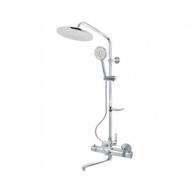 Смеситель Каскад с жесткой стойкой и гибким душевым шлангом Смеситель Каскад с жесткой стойкой и гибким душевым шлангом