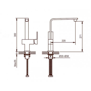 Смеситель для мойки AHTI Hamina HA103011 Смеситель для мойки AHTI Hamina HA103011