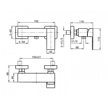 Смеситель для душа AHTI HA305000 Смеситель для душа AHTI HA305000