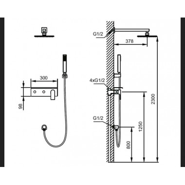 Смеситель для душа AHTI IM315000 Imatra Смеситель для душа AHTI IM315000 Imatra
