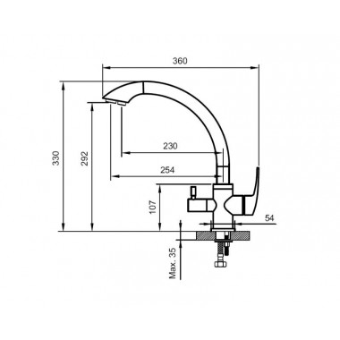 Смеситель для кухни AHTI KM803015 Kemi Смеситель для кухни AHTI KM803015 Kemi