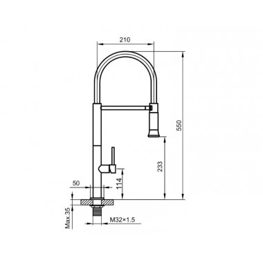 Смеситель для кухни AHTI KM803019 Kemi Смеситель для кухни AHTI KM803019 Kemi