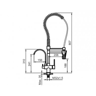 Смеситель для кухни AHTI KM803020 Kemi Смеситель для кухни AHTI KM803020 Kemi