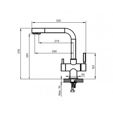 Смеситель для кухни AHTI KM813015 Kemi Смеситель для кухни AHTI KM813015 Kemi