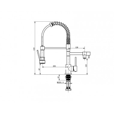 Смеситель для кухни AHTI KM823019 Kemi Смеситель для кухни AHTI KM823019 Kemi