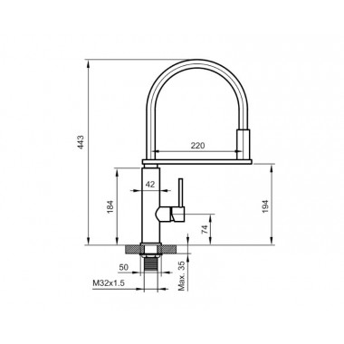 Смеситель для кухни AHTI KM833020 Kemi Смеситель для кухни AHTI KM833020 Kemi