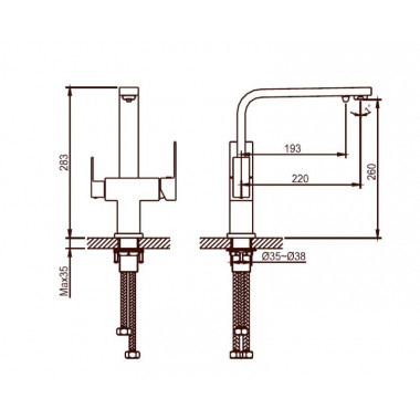 Смеситель для раковины Ahti Kotka KO103015 Смеситель для раковины Ahti Kotka KO103015