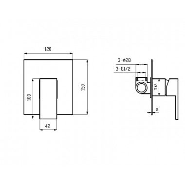 Смеситель для г душа Ahti KO305217 Смеситель для г душа Ahti KO305217
