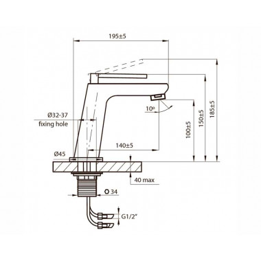 Смеситель для раковины AHTI LP201001 Lappi Смеситель для раковины AHTI LP201001 Lappi
