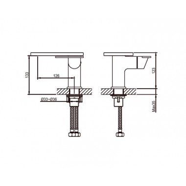 Смеситель для раковины AHTI Naantali NT201001 Смеситель для раковины AHTI Naantali NT201001