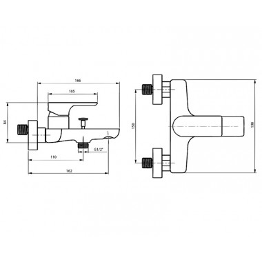 Смеситель для ванны AHTI SB405001 Sipoo Смеситель для ванны AHTI SB405001 Sipoo