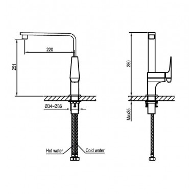 Смеситель для кухни AHTI VA103011 Смеситель для кухни AHTI VA103011