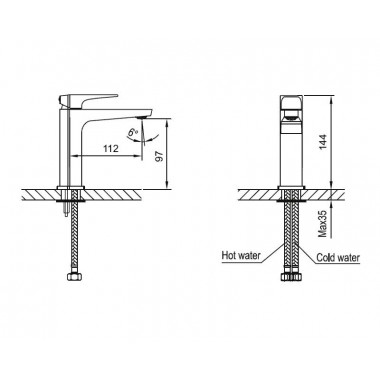 Смеситель для раковины AHTI VA201001 Смеситель для раковины AHTI VA201001