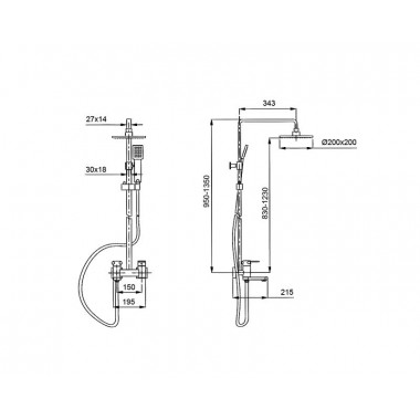 Душевая система AHTI VT325002 Vantaa Душевая система AHTI VT325002 Vantaa